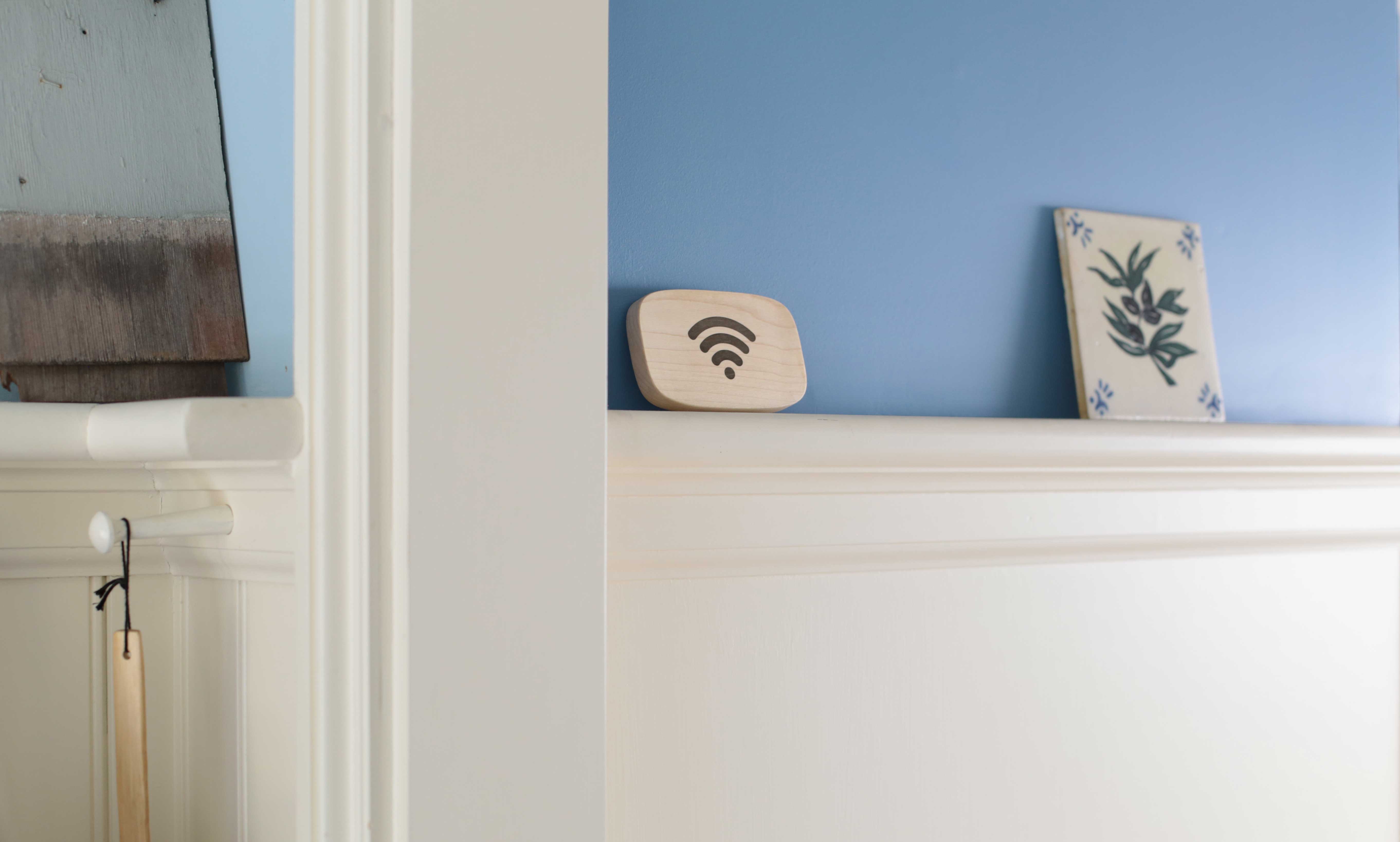 Wifi Porter on a mantle.